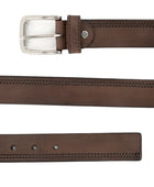 Full Grain Buffalo Leather Belt for Men from USA (Brown)