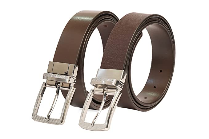 Full Grain Imported Spanish Brown Reversible Leather Belt for Men