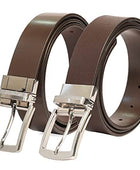 Full Grain Imported Spanish Brown Reversible Leather Belt for Men