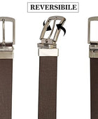 Full Grain Imported Spanish Brown Reversible Leather Belt for Men