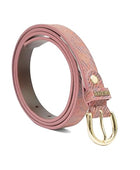 PERB - Full Grain Buffalo Leather Belt for Women with Pin Buckle - 100% Handmade - For Casual/Formal Occasions in Gift Box