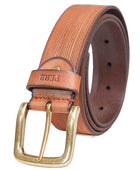 Full Grain Buffalo Leather Belt for Men with Pin Buckle (Color - Black/Brown/Tan)