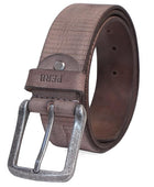 Full Grain Buffalo Leather Belt for Men with Pin Buckle (Color - Black/Brown/Tan)