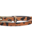 PEWomen Handmade Pin Buckle Premium Leather Belt Casual and Formal Occasion (Cheetah Print )