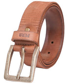 Full Grain Buffalo Leather Belt for Men with Pin Buckle (Color - Black/Brown/Tan)