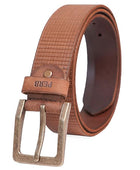 Full Grain Buffalo Leather Belt for Men with Pin Buckle (Color - Black/Brown/Tan)