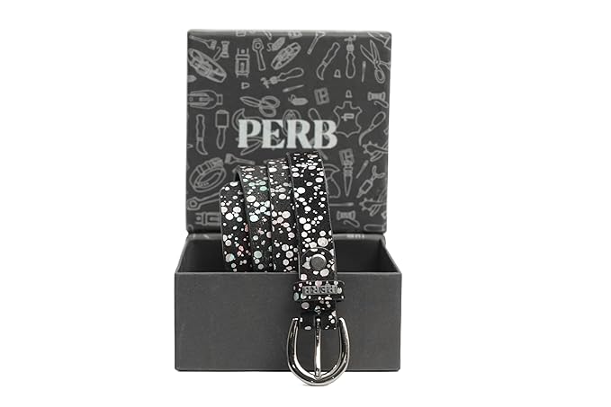 PERB - Full Grain Buffalo Leather Belt for Women with Pin Buckle - 100% Handmade - For Casual/Formal Occasions in Gift Box