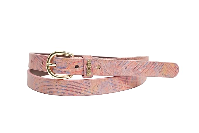 PERB - Full Grain Buffalo Leather Belt for Women with Pin Buckle - 100% Handmade - For Casual/Formal Occasions in Gift Box