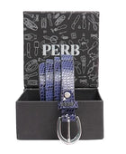 PERB - Full Grain Buffalo Leather Belt for Women with Pin Buckle - 100% Handmade - For Casual/Formal Occasions in Gift Box