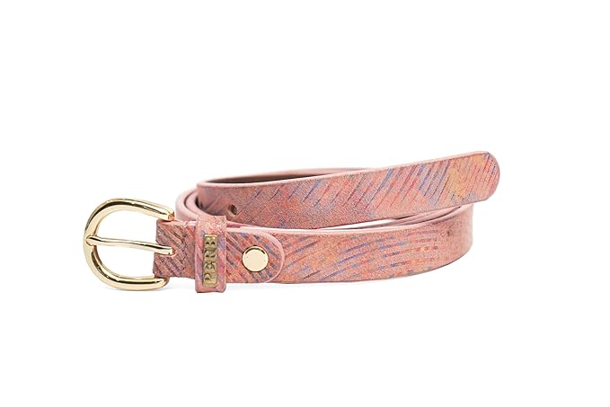 PERB - Full Grain Buffalo Leather Belt for Women with Pin Buckle - 100% Handmade - For Casual/Formal Occasions in Gift Box