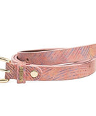 PERB - Full Grain Buffalo Leather Belt for Women with Pin Buckle - 100% Handmade - For Casual/Formal Occasions in Gift Box