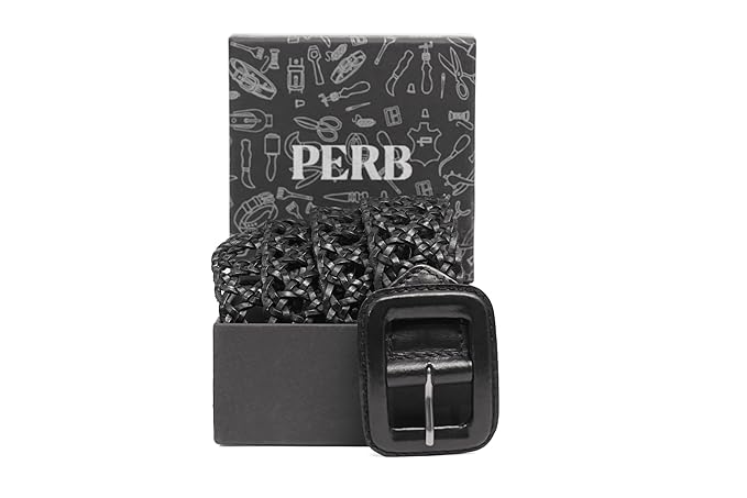 PERB - Full Grain Buffalo Leather Belt for Women with Pin Buckle - 100% Handmade - For Casual/Formal Occasions in Gift Box