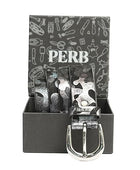 PERB - Full Grain Buffalo Leather Belt for Women with Pin Buckle - 100% Handmade - For Casual/Formal Occasions in Gift Box