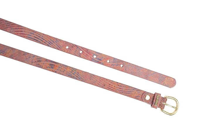 PERB - Full Grain Buffalo Leather Belt for Women with Pin Buckle - 100% Handmade - For Casual/Formal Occasions in Gift Box