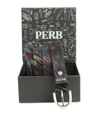 PERB - Full Grain Buffalo Leather Belt for Women with Pin Buckle - 100% Handmade - For Casual/Formal Occasions in Gift Box