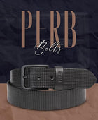 Full Grain Buffalo Leather Belt for Men with Pin Buckle (Color - Black/Brown/Tan)