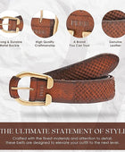 Full Grain Buffalo Premium Leather Belt for Men with Pin Buckle (Color - Black / Brown)