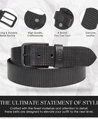 Full Grain Buffalo Leather Belt for Men with Pin Buckle (Color - Black/Brown/Tan)