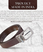 Full Grain Imported Spanish Brown Reversible Leather Belt for Men