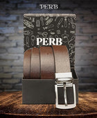 Full Grain Imported Spanish Brown Reversible Leather Belt for Men