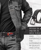 Full Grain Buffalo Premium Leather Belt for Men with Pin Buckle (Color - Black / Brown)